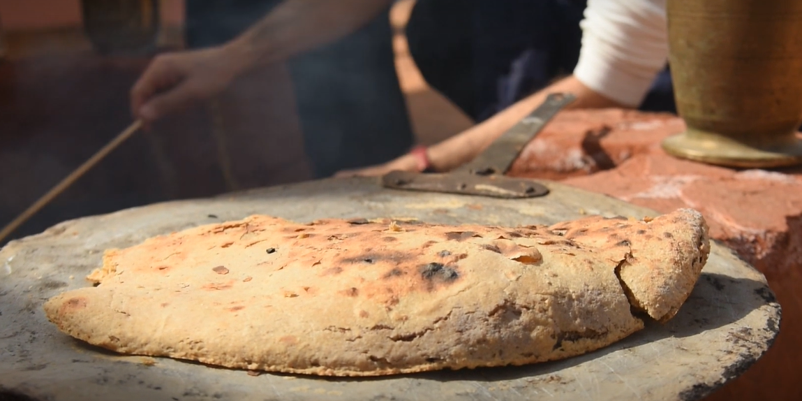 Bedouin bread making