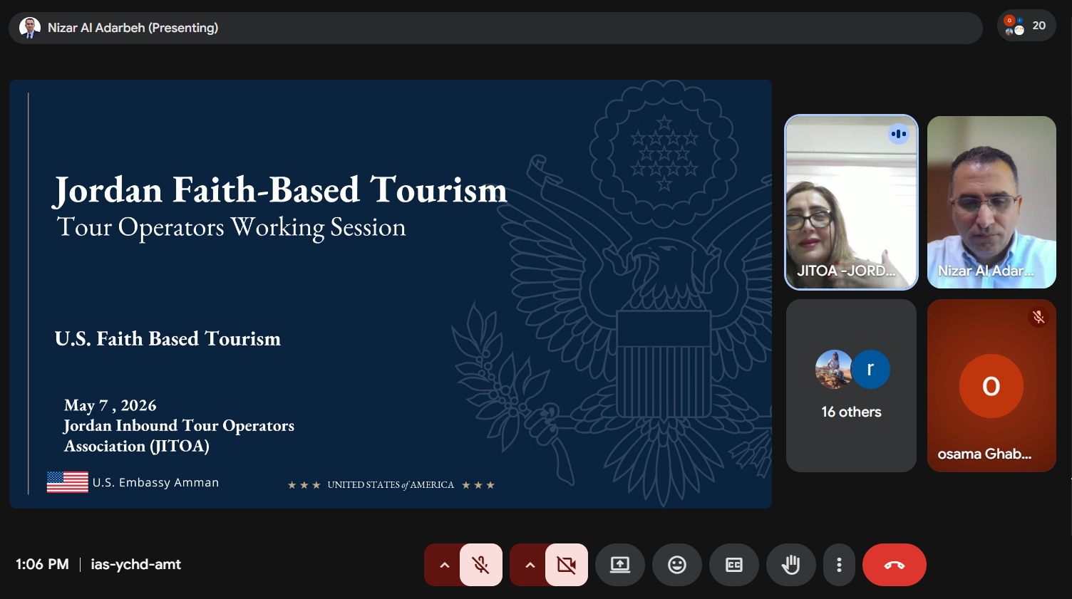 JITOA Collaborates on U.S.-Supported Christian Tourism Roadmap for Jordan